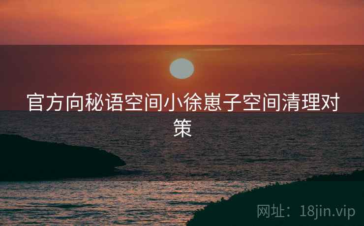 官方向秘语空间小徐崽子空间清理对策