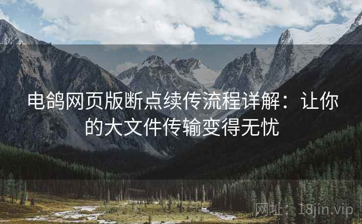 电鸽网页版断点续传流程详解：让你的大文件传输变得无忧