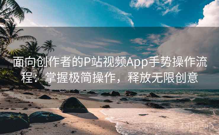 面向创作者的P站视频App手势操作流程：掌握极简操作，释放无限创意