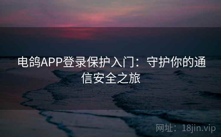 电鸽APP登录保护入门：守护你的通信安全之旅